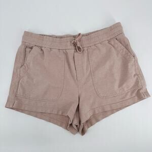 Athleta Farallon Heathered Active Shorts WMNS 18 Pink Stretchy Waist Athletica